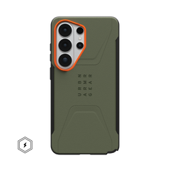 UAG Civilian Case with Magnets for Samsung Galaxy S26 Ultra - Olive Drab / Orange