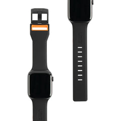 UAG Civilian Silicone Strap for 42/44/45/46/49mm Apple Watch - Black / Orange