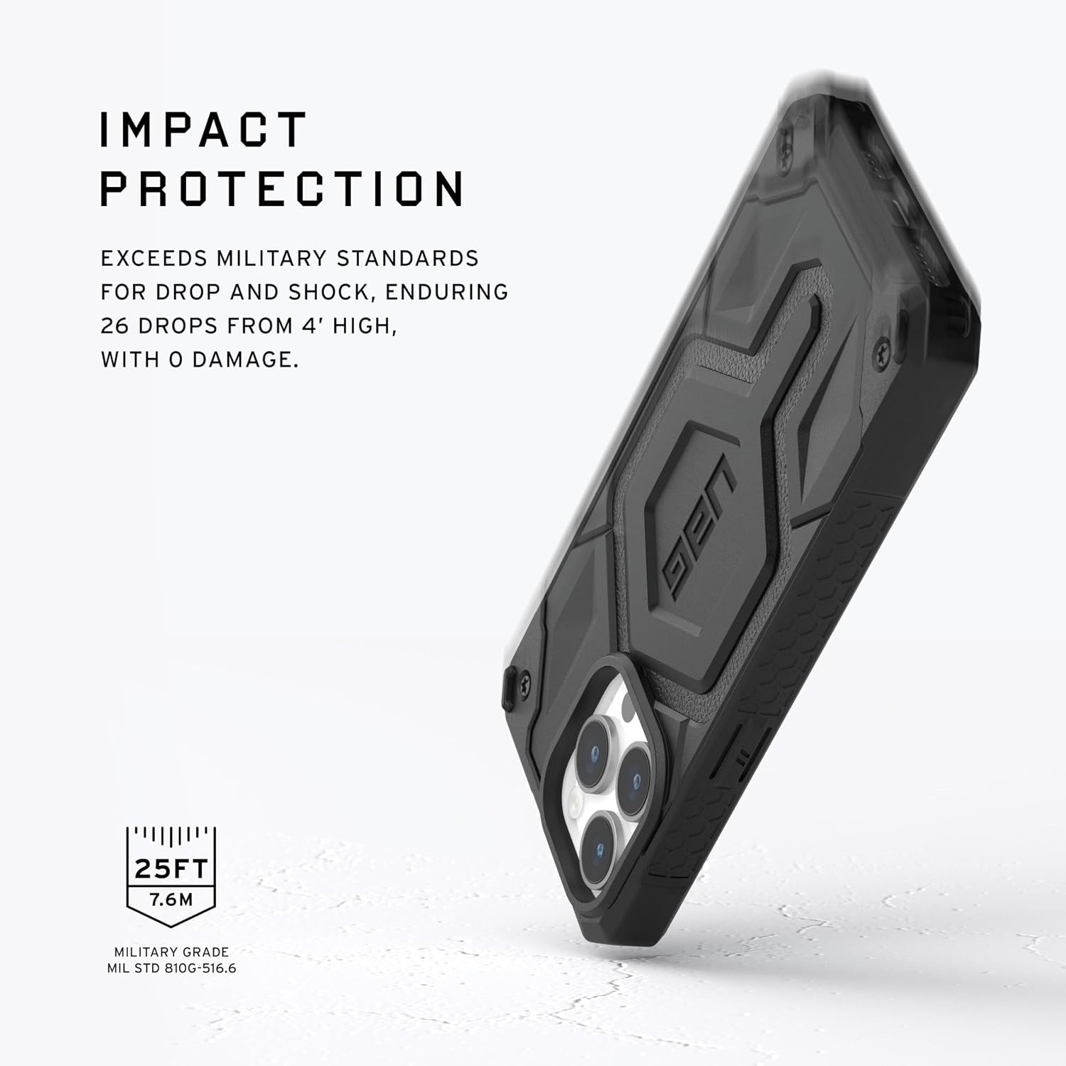 UAG Monarch Pro Rugged MagSafe Case iPhone 15 Pro 6.1 Black