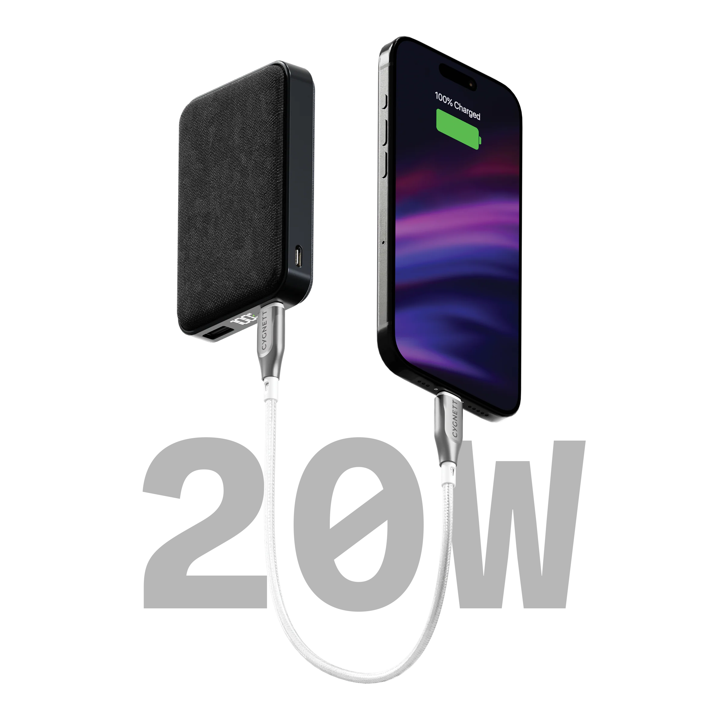Cygnett ChargePro Power Bank 10K mAh 20W Fast Charge USB-C
