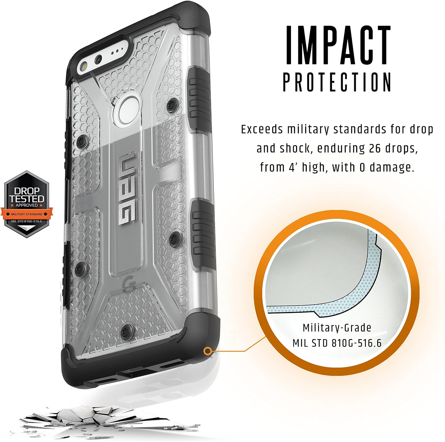 UAG Plasma Tough Clear Case Google Pixel XL 1st Gen - Ice