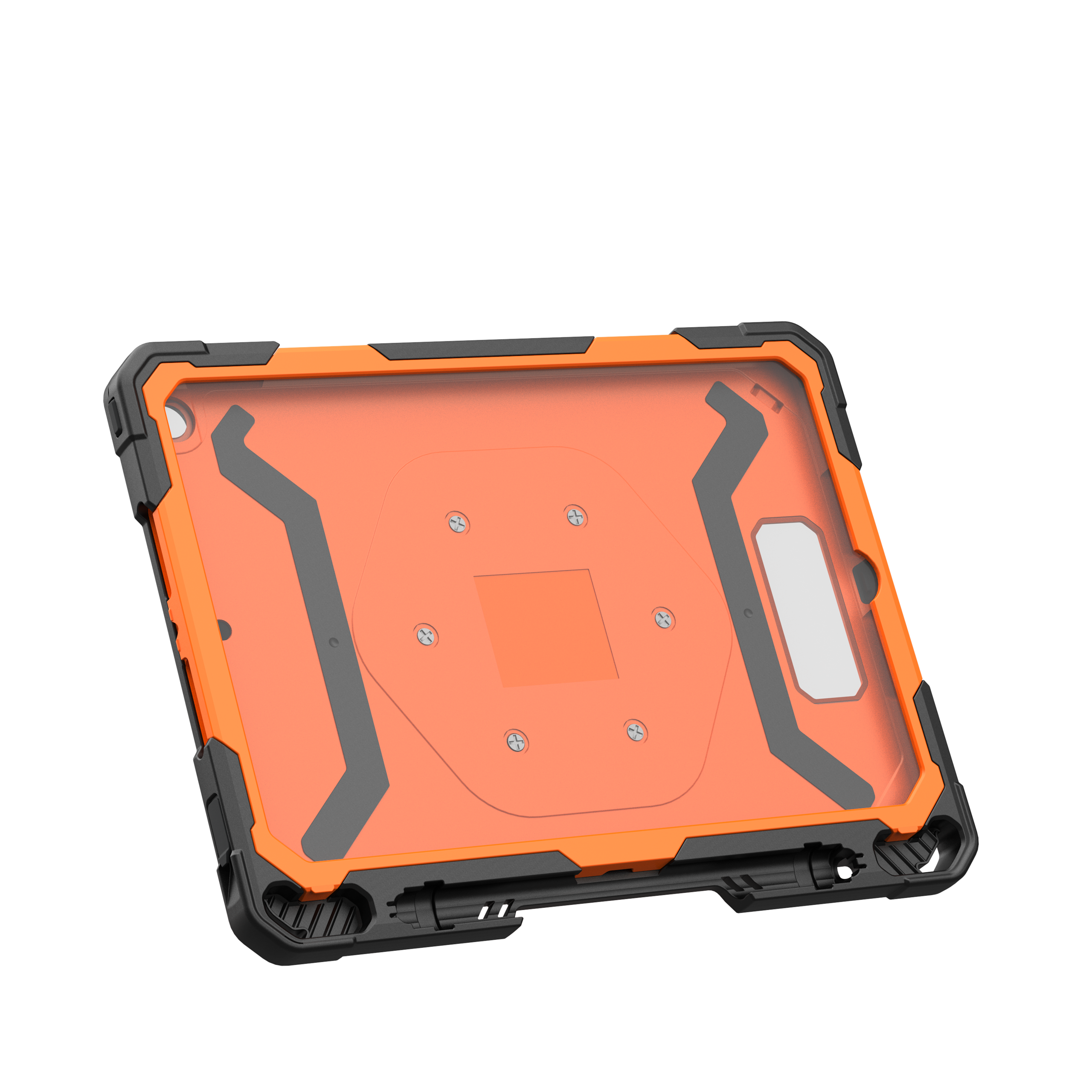 UAG Plasma Tough Case iPad 9 / 8 / 7 10.2 Kickstand & Handstrap - Orange / Black