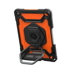 UAG Plasma Tough Case iPad 9 / 8 / 7 10.2 Kickstand & Handstrap - Orange / Black