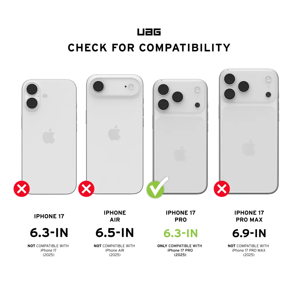 UAG Plyo MagSafe Case for iPhone 17 Pro – Black Clear Ombre