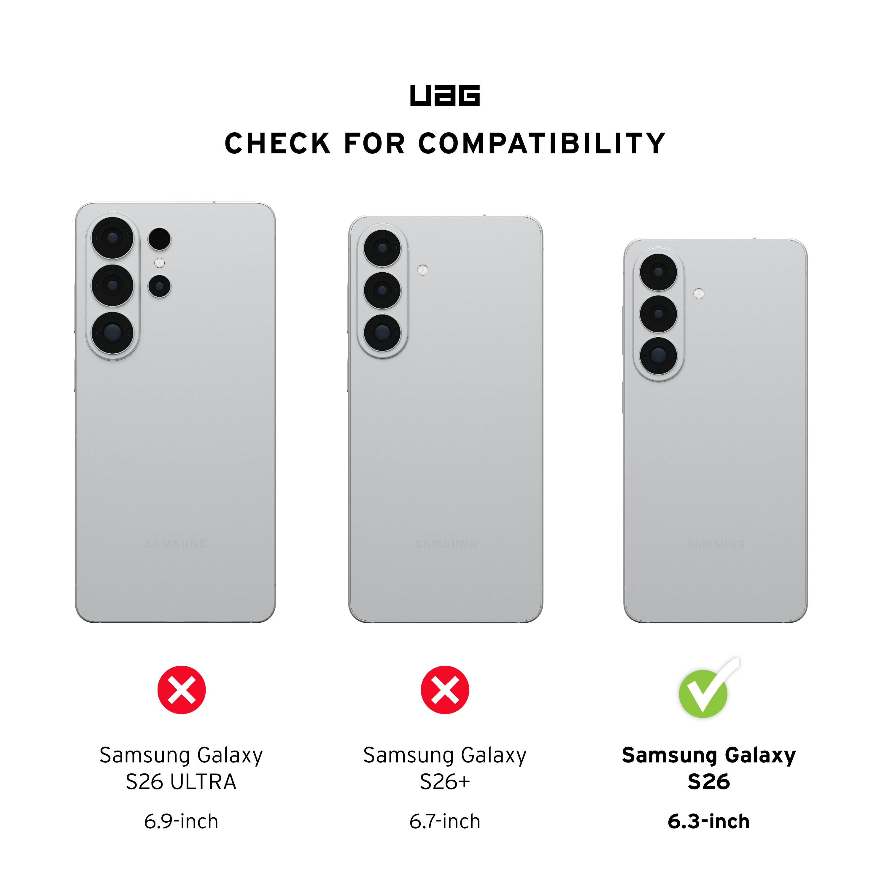 UAG Plyo with Magnets Samsung Galaxy S26 Standard - Ice / Silver