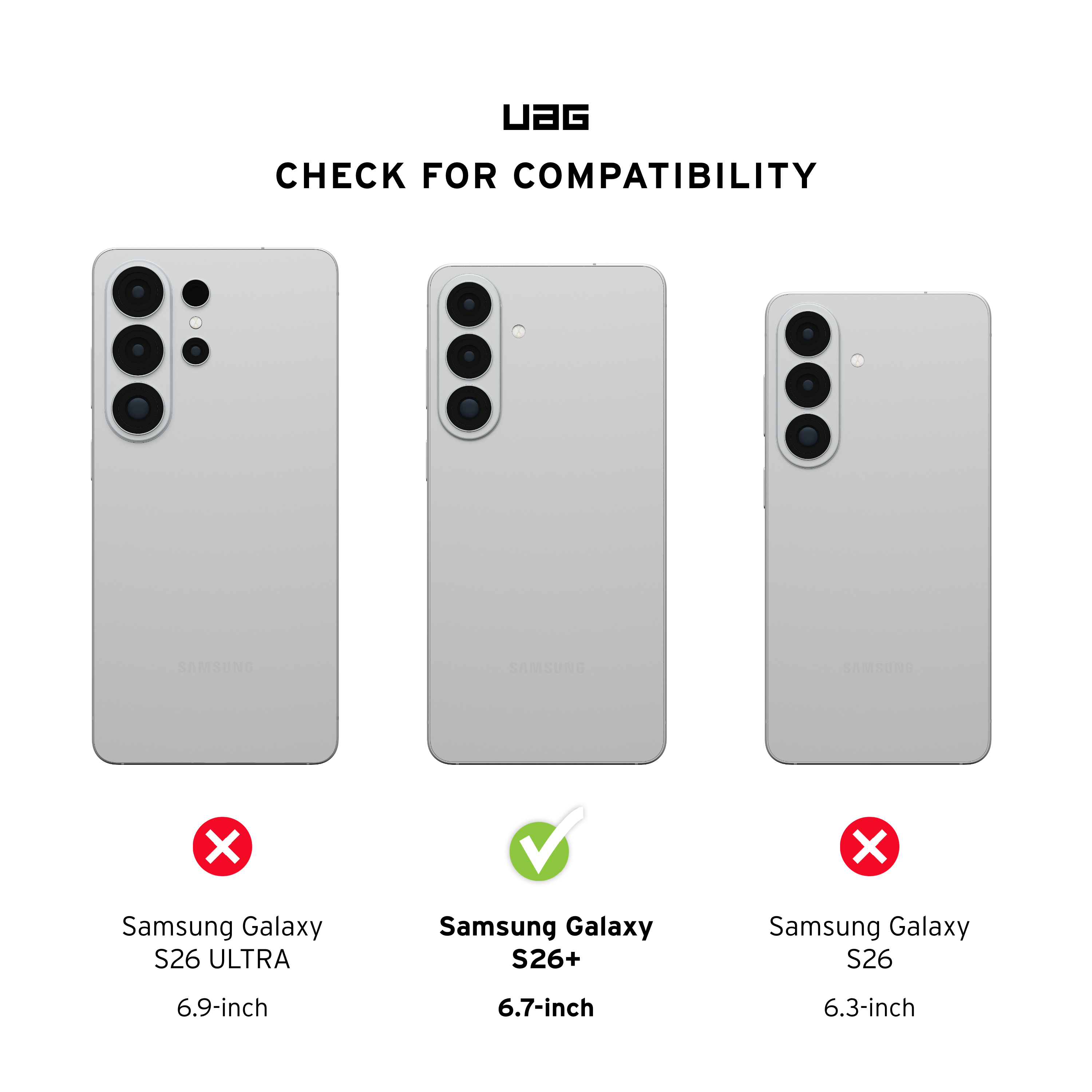 UAG Plyo with Magnets Samsung Galaxy S26 Plus - Ice / Silver