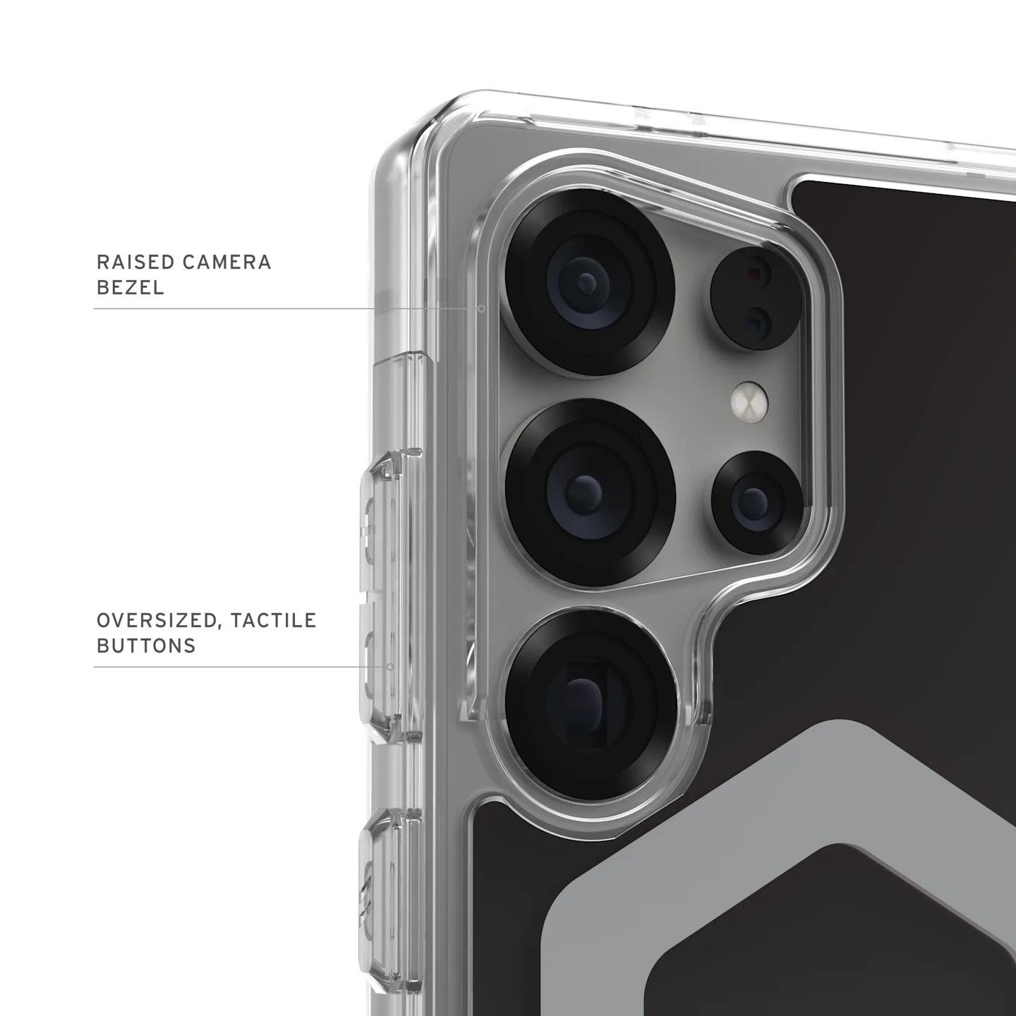 UAG Plyo Pro Rugged Case & Magnet Samsung S25 Ultra - Black / Clear Ombre