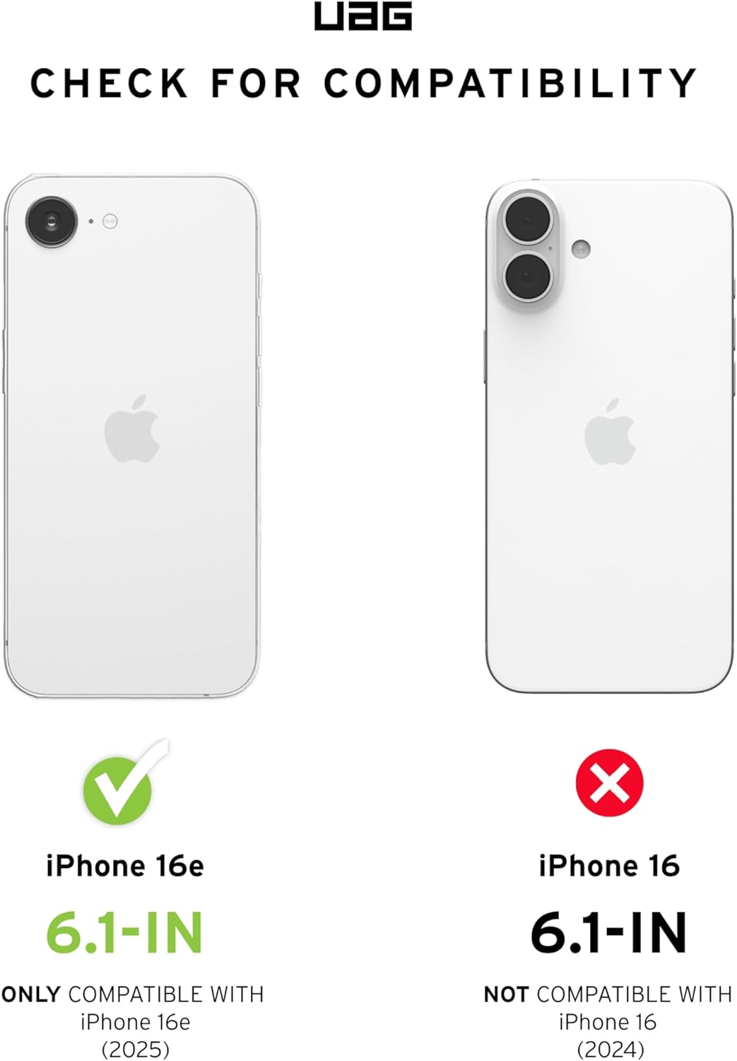 UAG Glass Screen Guard iPhone 17e / 16e / 14 / 13 Clear