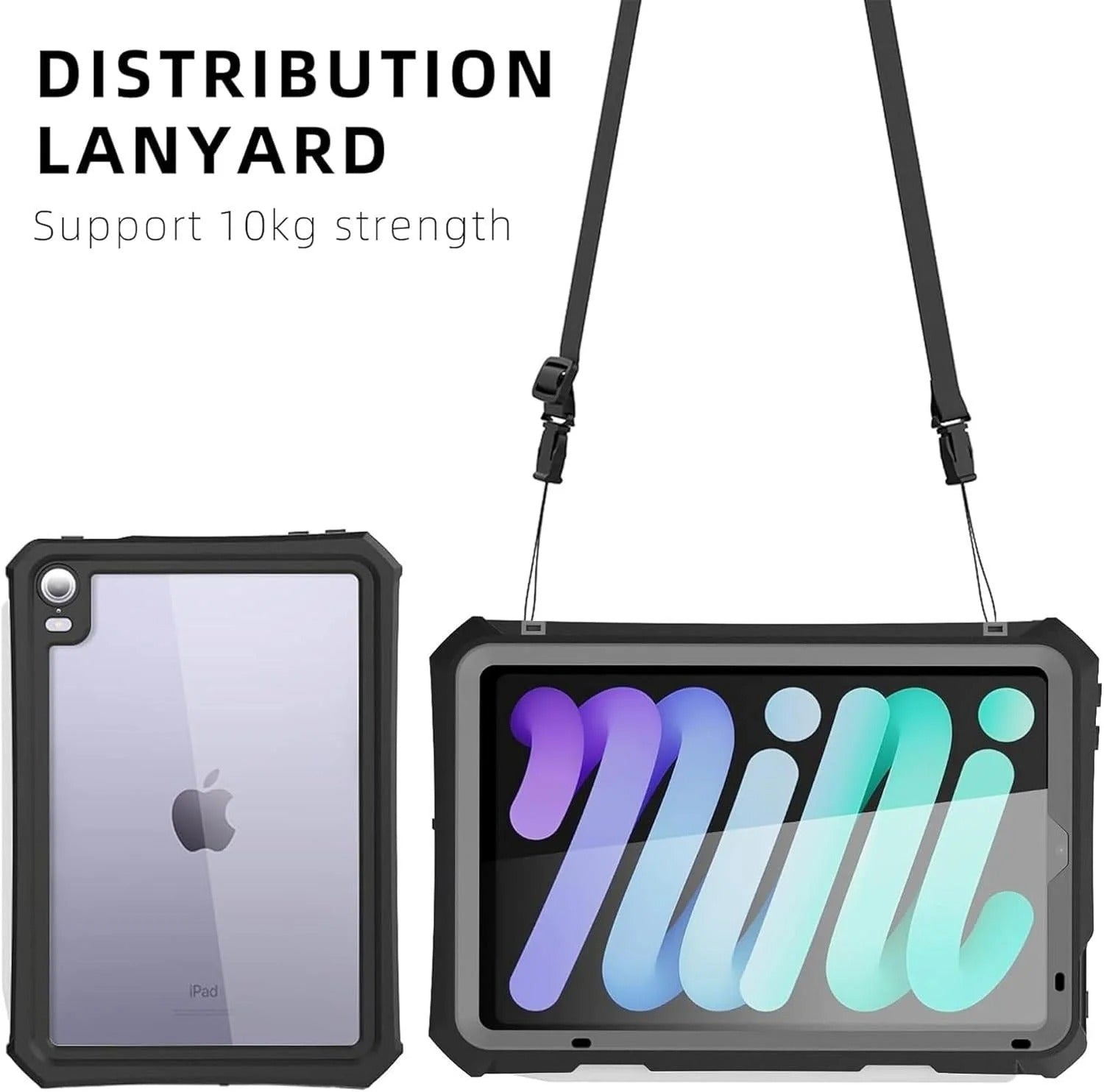 Rugged & Waterproof Protective Case iPad Mini 6 / 7 A16 - Black