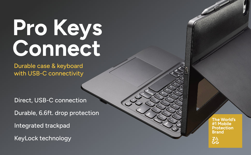 ZAGG Pro Keys Detachable Case & Wireless Keyboard iPad Air 11 M4 M3 M2