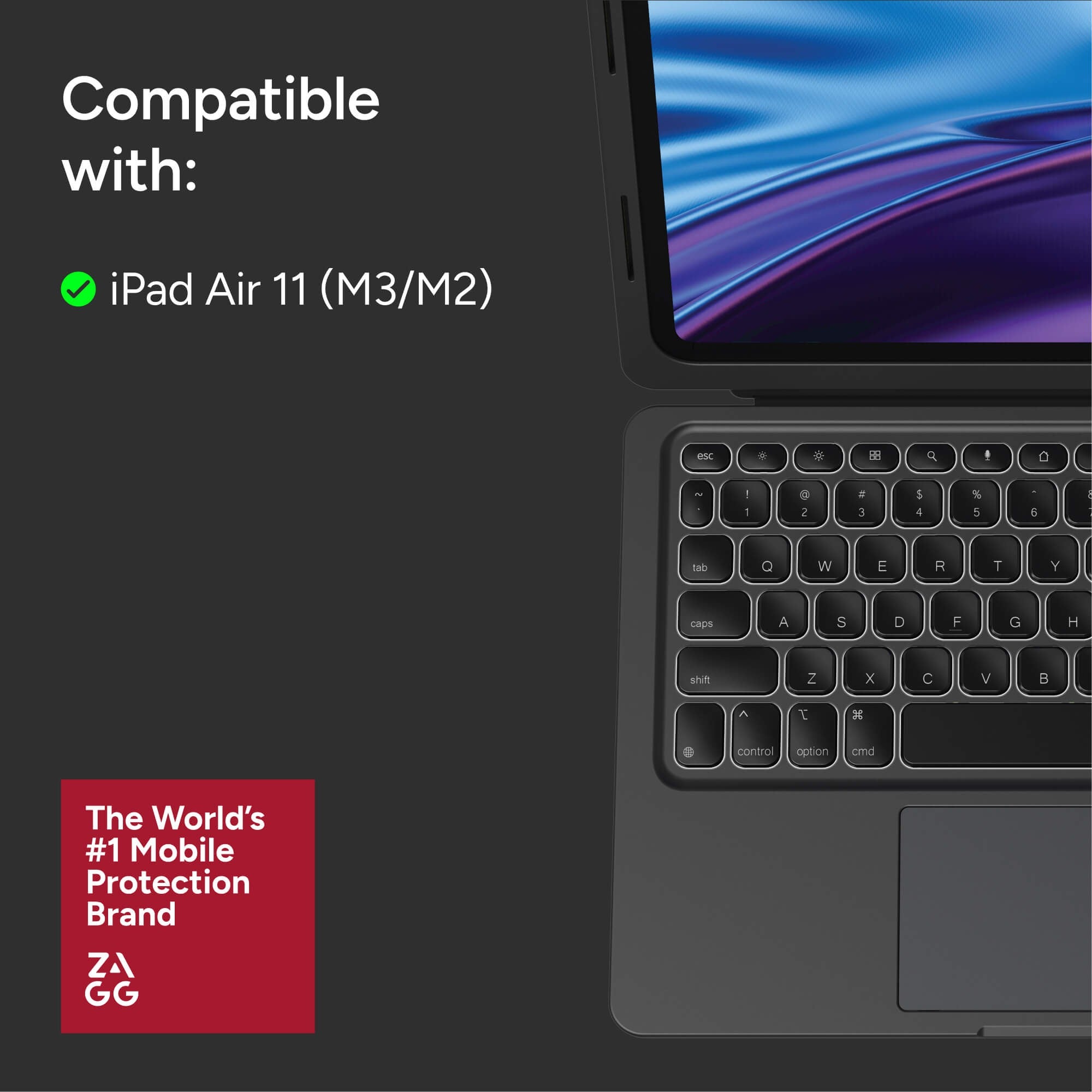 ZAGG Pro Keys Detachable Case & Wireless Keyboard iPad Air 11 M4 M3 M2