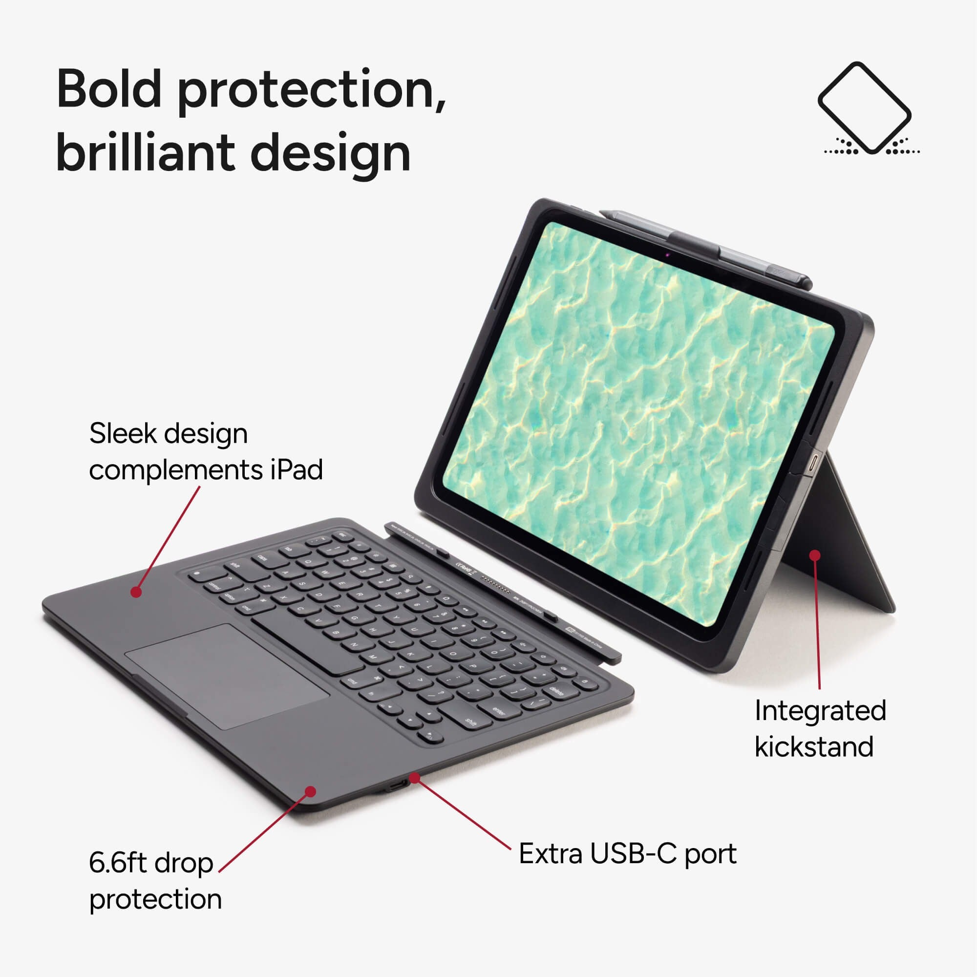 ZAGG Pro Keys Detachable Case & Wireless Keyboard iPad Air 11 M4 M3 M2