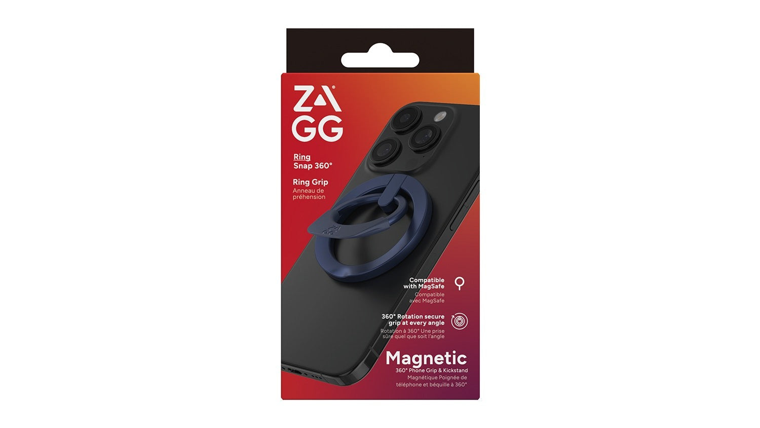 ZAGG Magnetic Ring Snap 360 Phone Grip & Kickstand - Blue