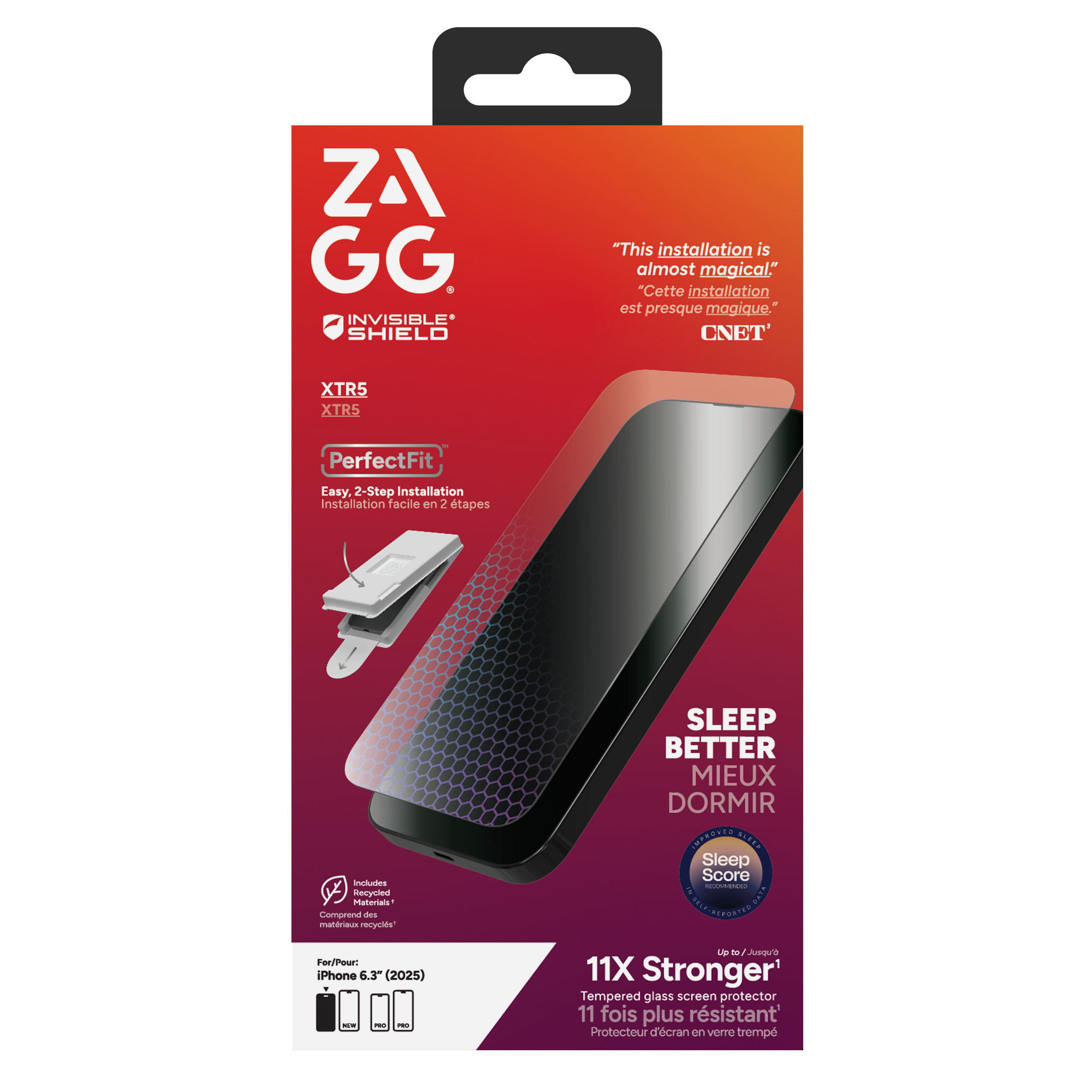 Zagg Invisible Shield Glass XTR5 Screen Protector iPhone 17 Pro 6.3