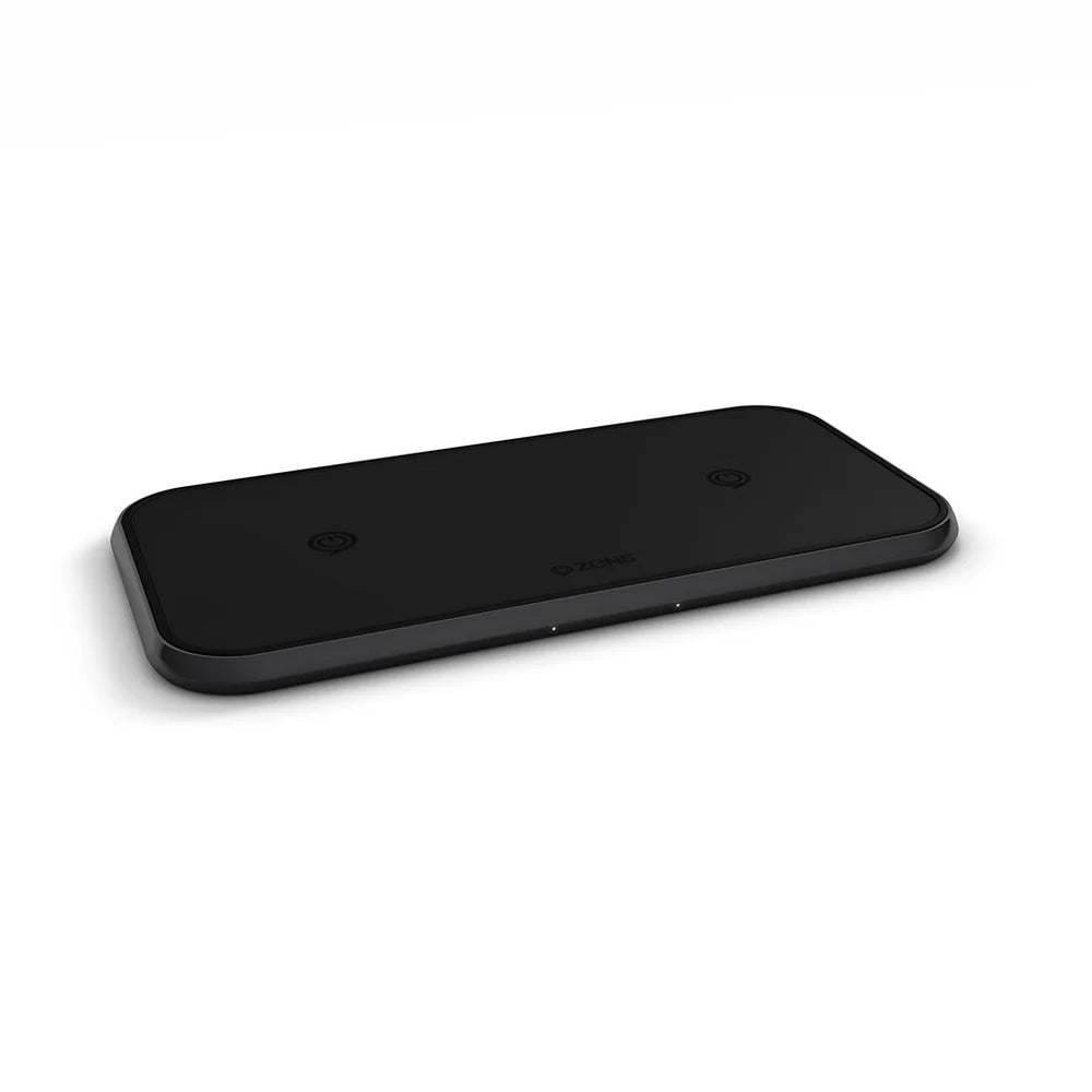 ZENS Aluminium Dual Wireless Charger 10W+10W - Black