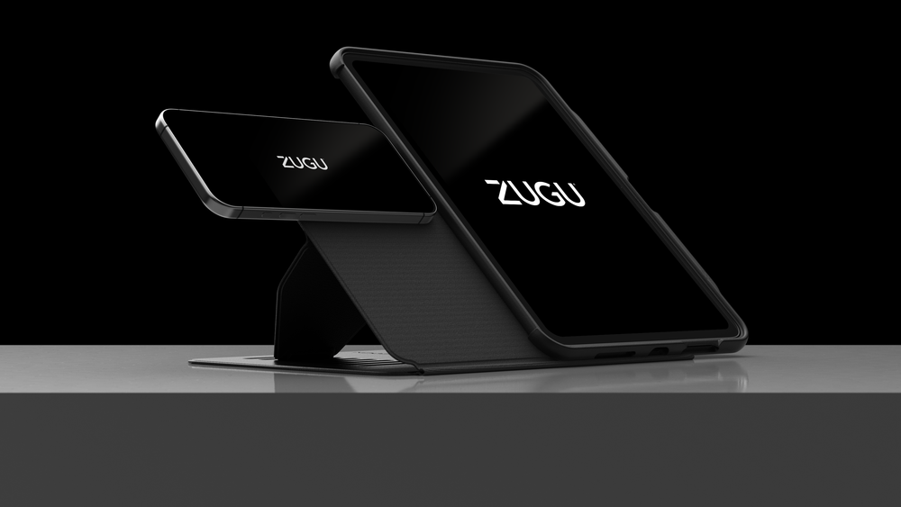 Portrait mode view using ZUGU 360 rotating stand