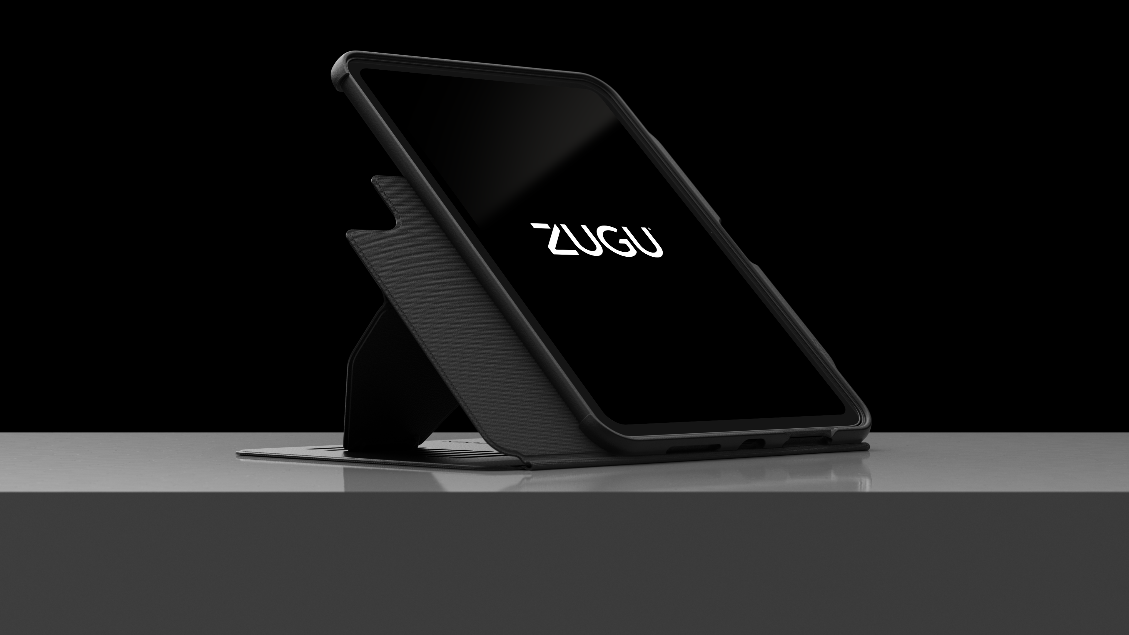 Zugu 360  with iPad on portait angle without phone