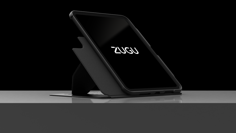 Zugu 360  with iPad on portait angle without phone