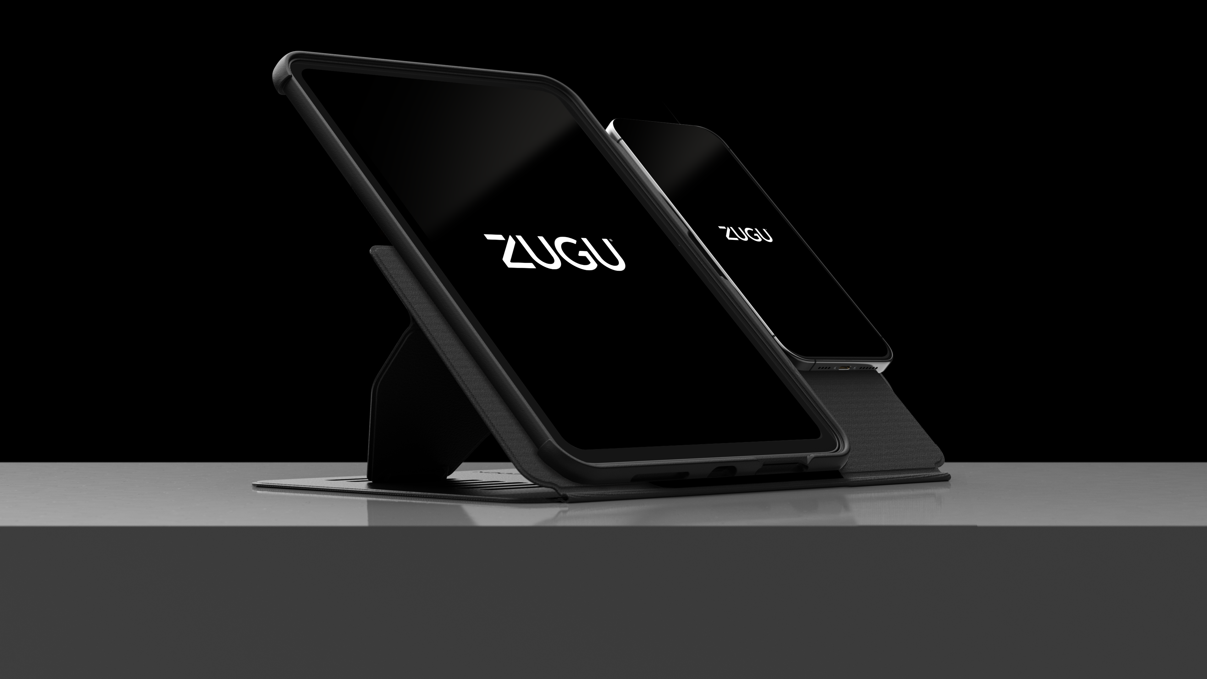 Portrait mode view using ZUGU 360 rotating stand