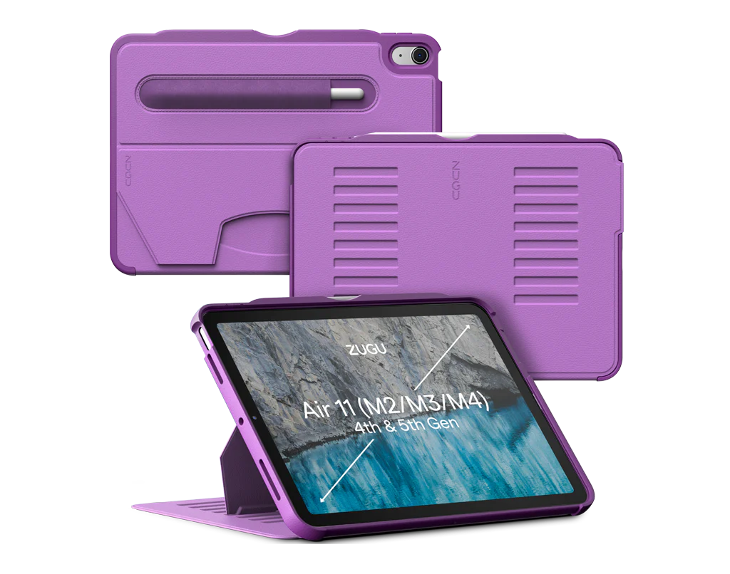 Zugu iPad Folio Case for iPad Air 11" M2 / M3 / M4 & Air 4th/5th - Nova Purple