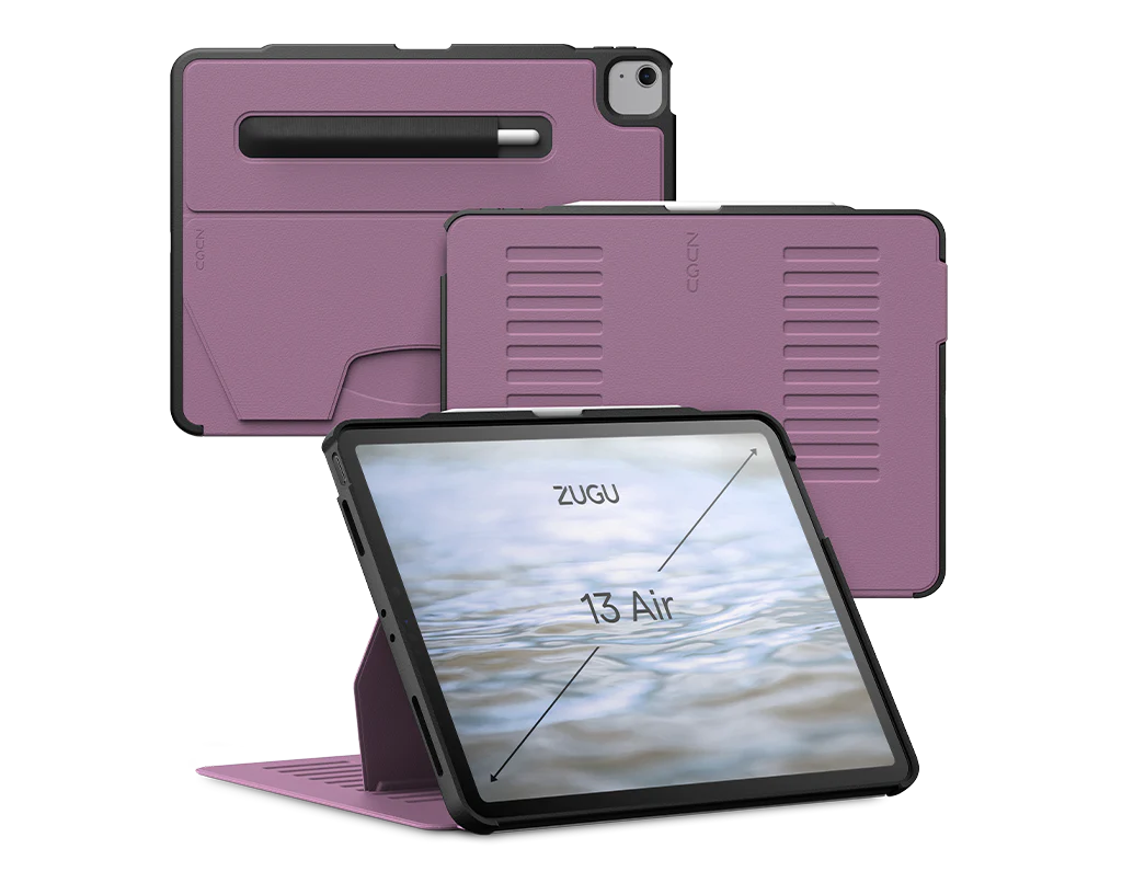 Zugu Case for iPad Air 13 M2 2024 & Pro 12.9 3rd 4th Gen - Berry Purple