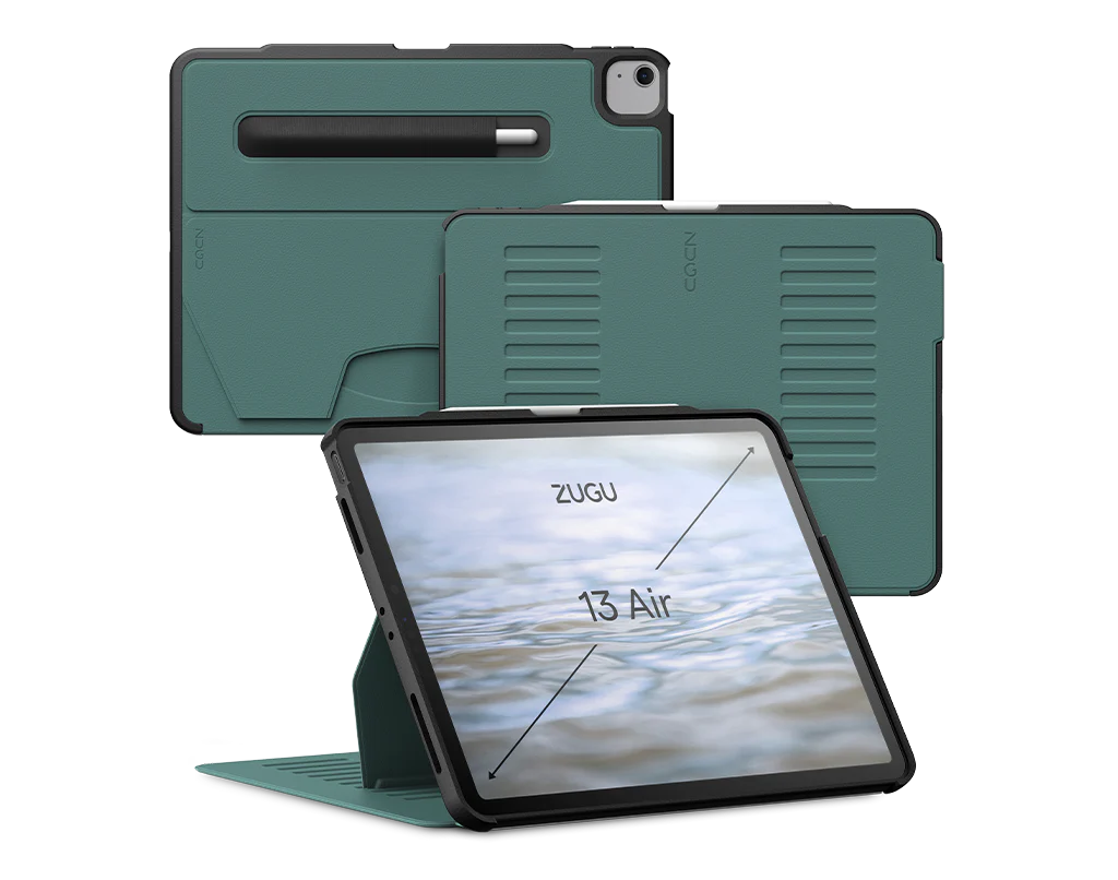 Zugu Case for iPad Air 13 M2 2024 & Pro 12.9 3rd 4th Gen - Pine Green