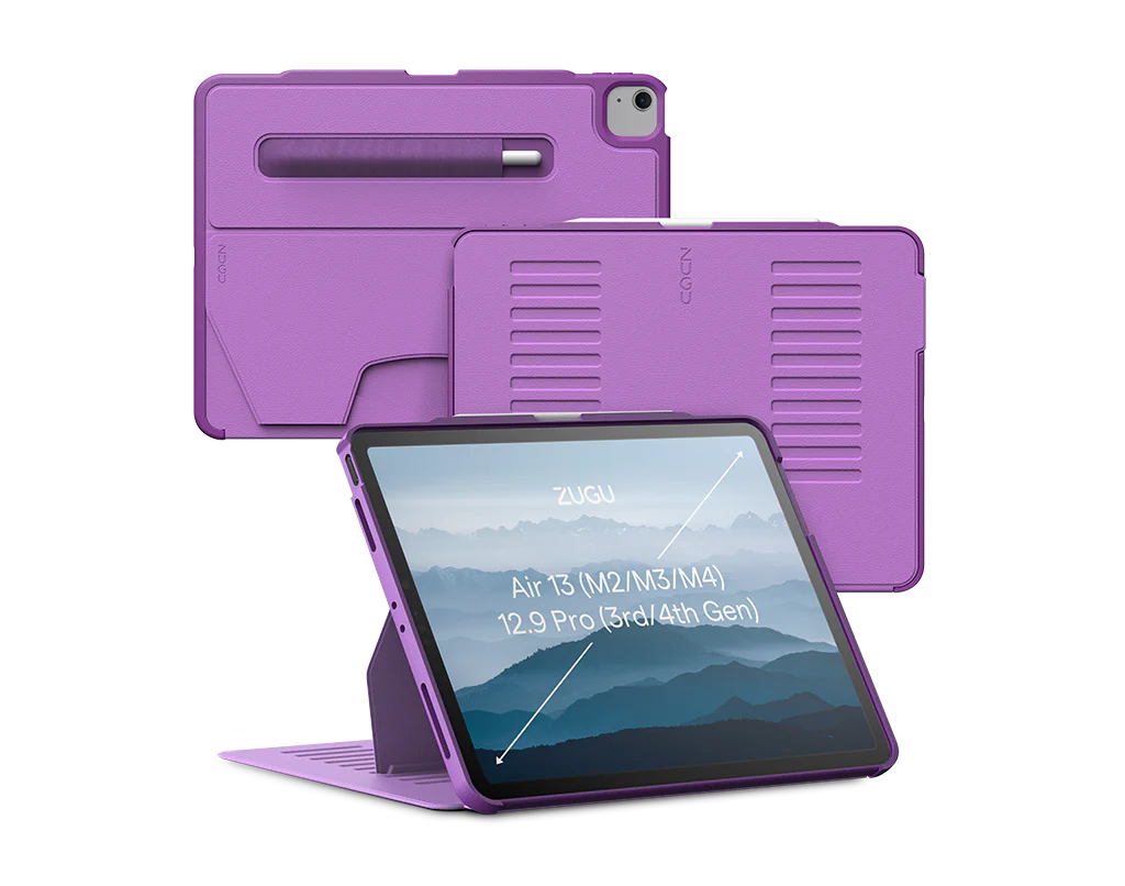 Zugu Case for iPad Air 13 M2 / M3 / M4 & Pro 12.9 3rd 4th Gen - Nova Purple