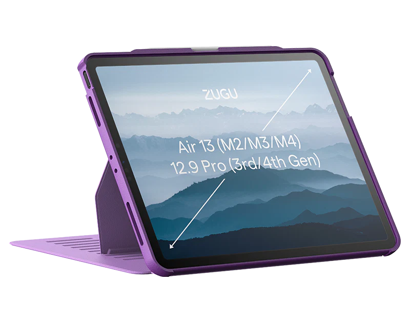 Zugu Case for iPad Air 13 M2 / M3 / M4 & Pro 12.9 3rd 4th Gen - Nova Purple