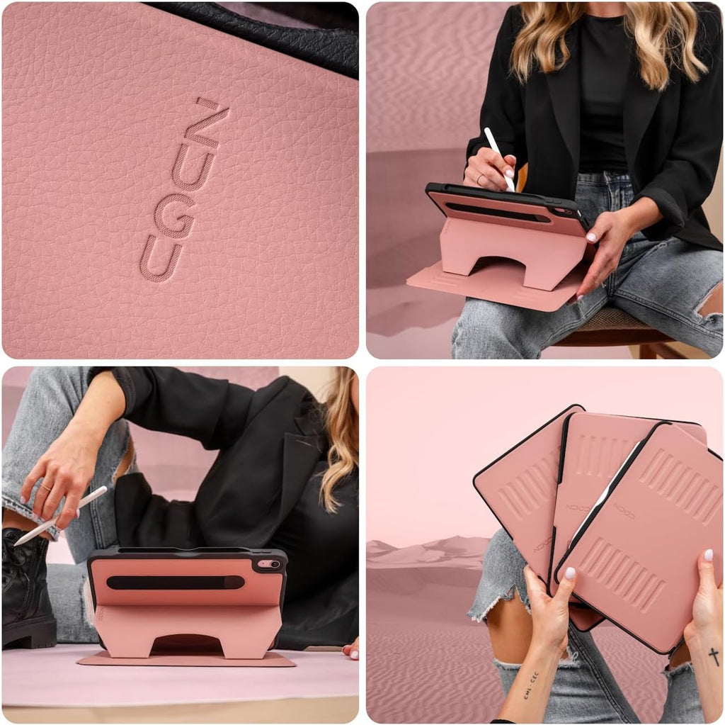 Zugu Magnetic Rugged Folio Case iPad Pro 12.9 in 6th & 5th Gen - Dessert Rose