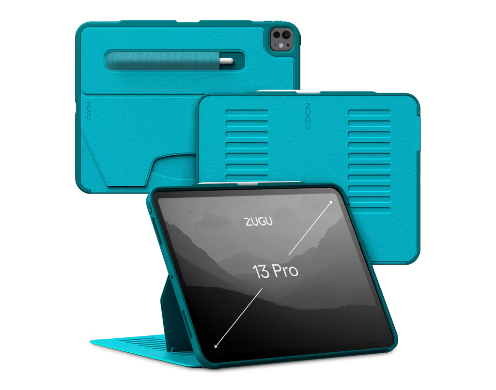 Zugu iPad Folio Case For iPad Pro 13 M4 / M5 - Aqua Teal