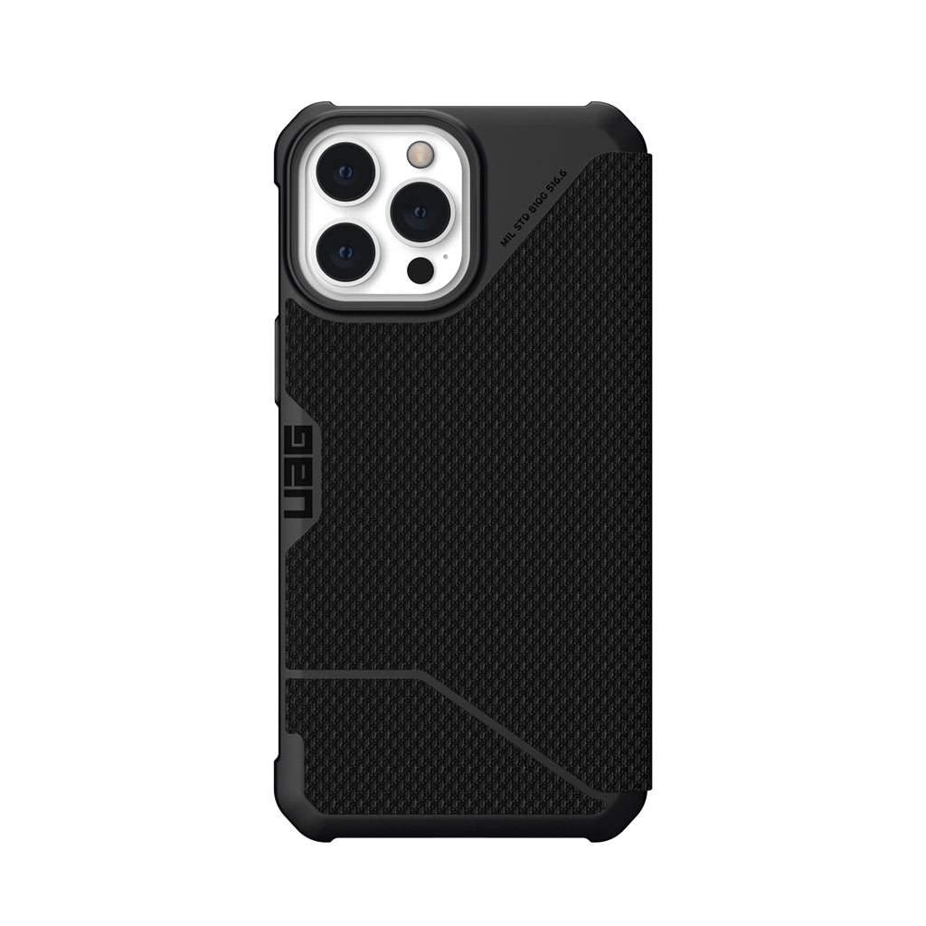 UAG Metropolis Folio Rugged Case iPhone 13 Pro Kevlar Black with FREE SCREEN GUARD