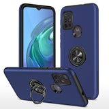 Rugged & Protective Armor Case Moto G10 / G30 & Ring Holder - Blue
