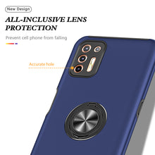 Load image into Gallery viewer, Rugged &amp; Protective Armor Case Moto G9 Plus &amp; Ring Holder - Blue