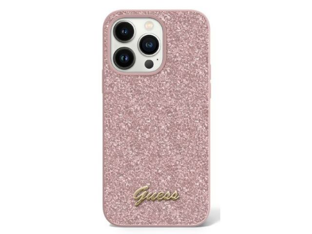 GUESS Glitter Flakes Protective Case iPhone 14 Plus 6.7 - Pink