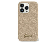 Load image into Gallery viewer, GUESS Glitter Flakes Protective Case iPhone 14 Standard 6.1 - Gold