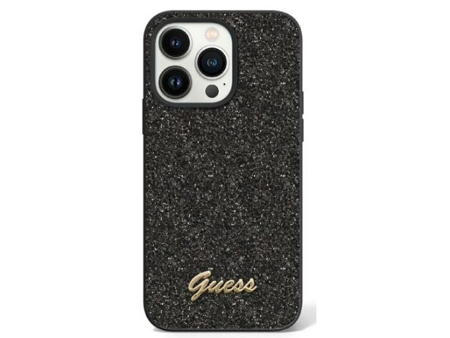 GUESS Glitter Flakes Protective Case iPhone 14 Standard 6.1 - Black