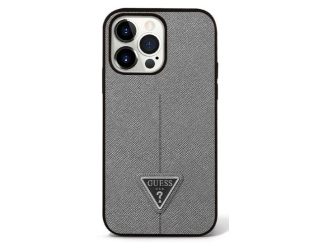 GUESS Safiano Line Edition Protective Case iPhone 14 Pro 6.1 - Silver