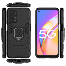 Load image into Gallery viewer, Rugged &amp; Protective Case Oppo A74 5G &amp; A54 5G with Ring Holder - Black