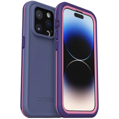 otterbox fre case for iphone 14 pro max purple front view