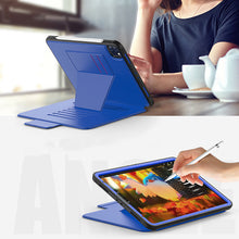 Load image into Gallery viewer, Folio Synthetic Leather Folio Case iPad Pro 11 &amp; Air 5 &amp; 4 with Kickstand - Blue