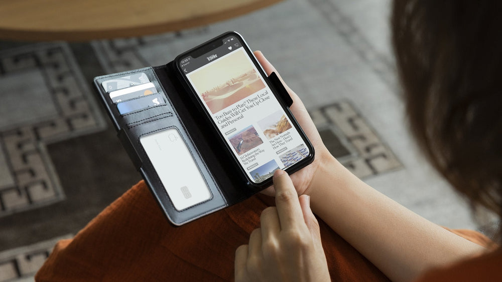 Twelve South BookBook Leather Wallet MagSafe Case For iPhone 13 Pro - Brown - Mac Addict