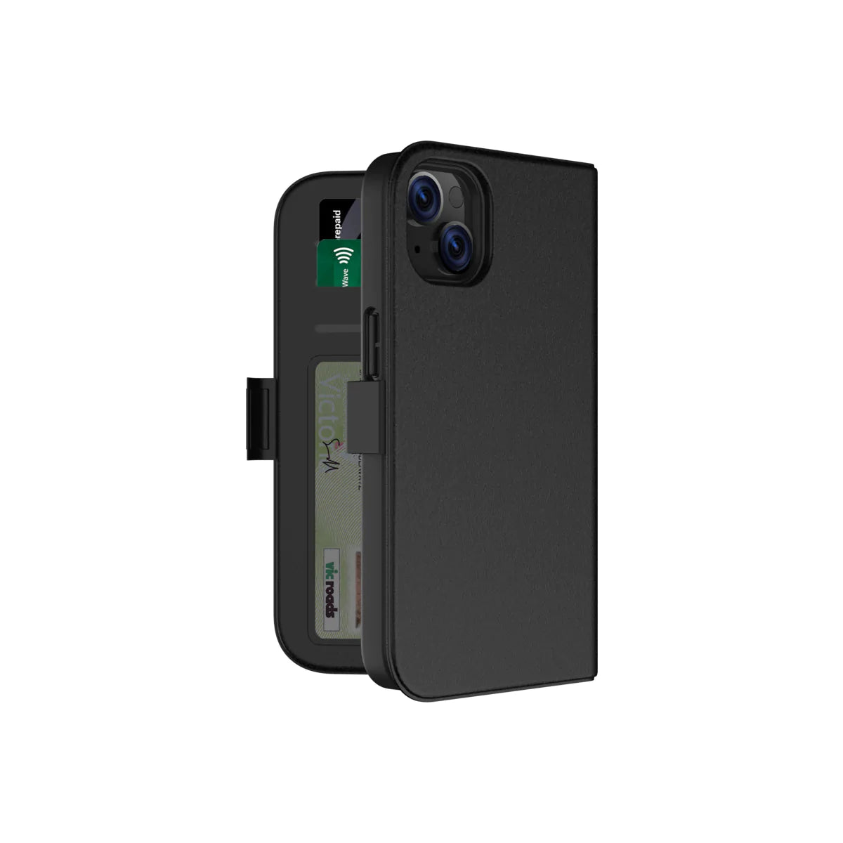 3SIXT Neo Wallet Case for iPhone 14 Plus / 15 Plus 6.7 inch - Black