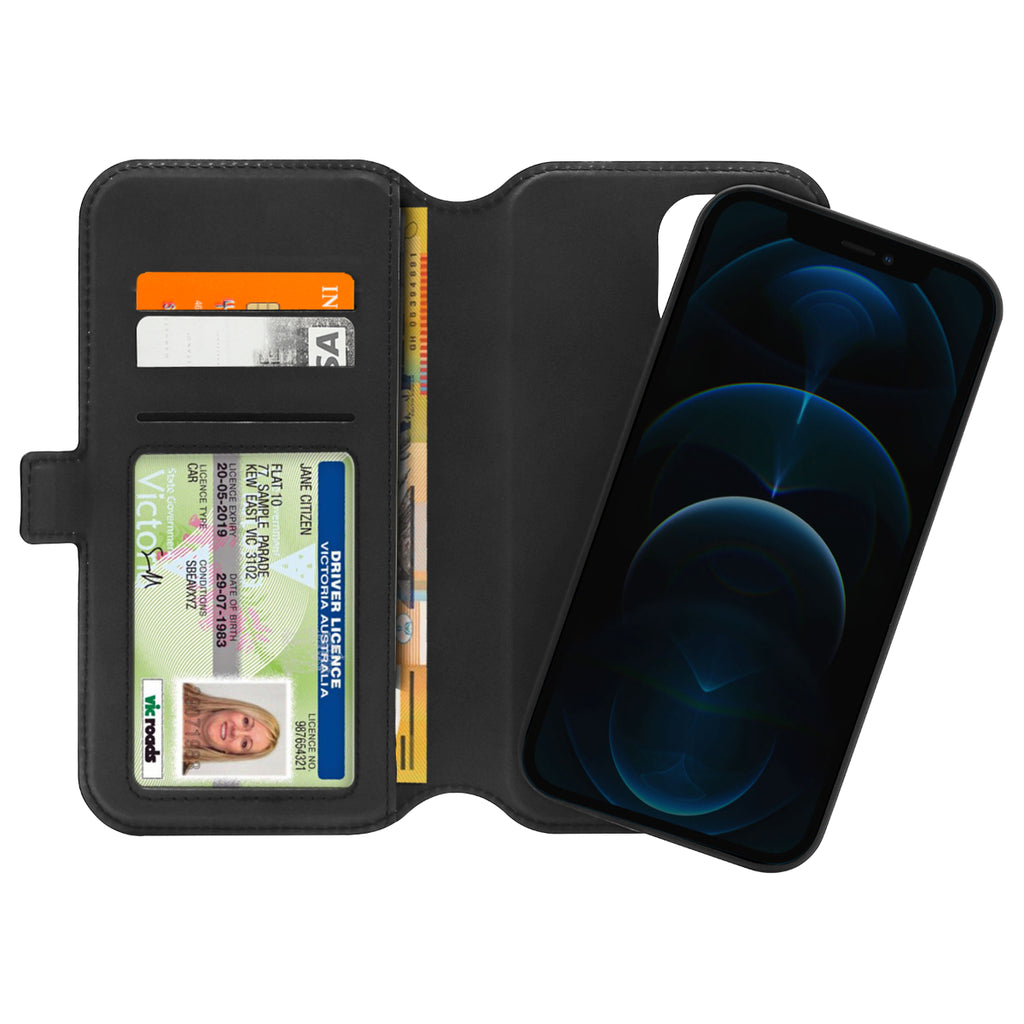 3SIXT Neowallet Leather Folio Case iPhone 12 / 12 Pro 6.1 inch - Black1