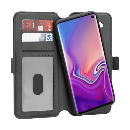 3SIXT Neo Magentic Leather Wallet case for Samsung S10 5G - Black 1