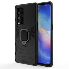 Rugged & Protective Armour Case Oppo X3 Neo Built in Ring Holder - Black