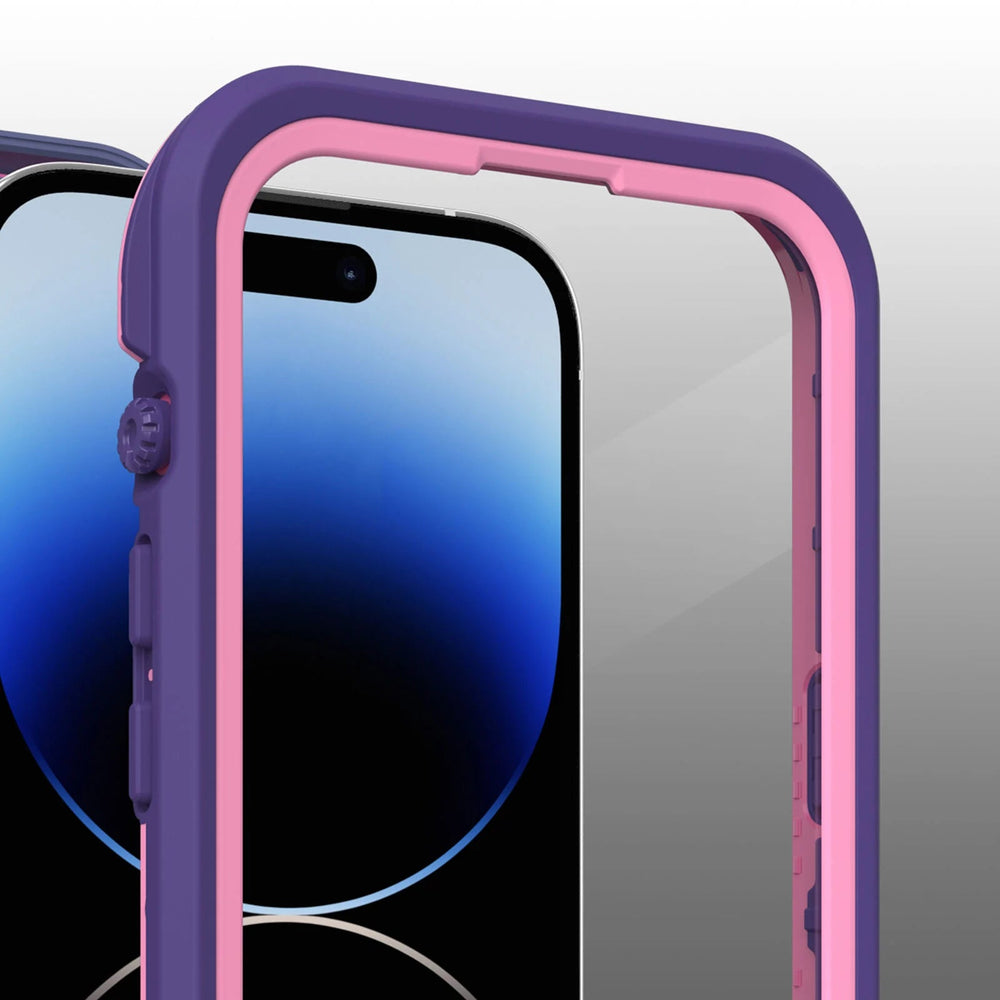 otterbox fre case for iphone 14 pro max purple corner bumper