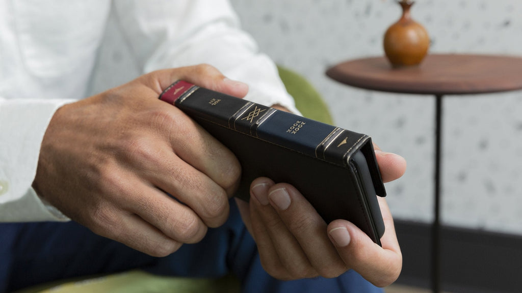 Twelve South BookBook Leather Wallet MagSafe Case For iPhone 13 - Black - Mac Addict