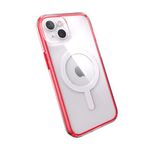 Load image into Gallery viewer, Speck Presidio Perfect Clear Impact Geometry &amp; MagSafe Case iPhone 13 6.1 Red