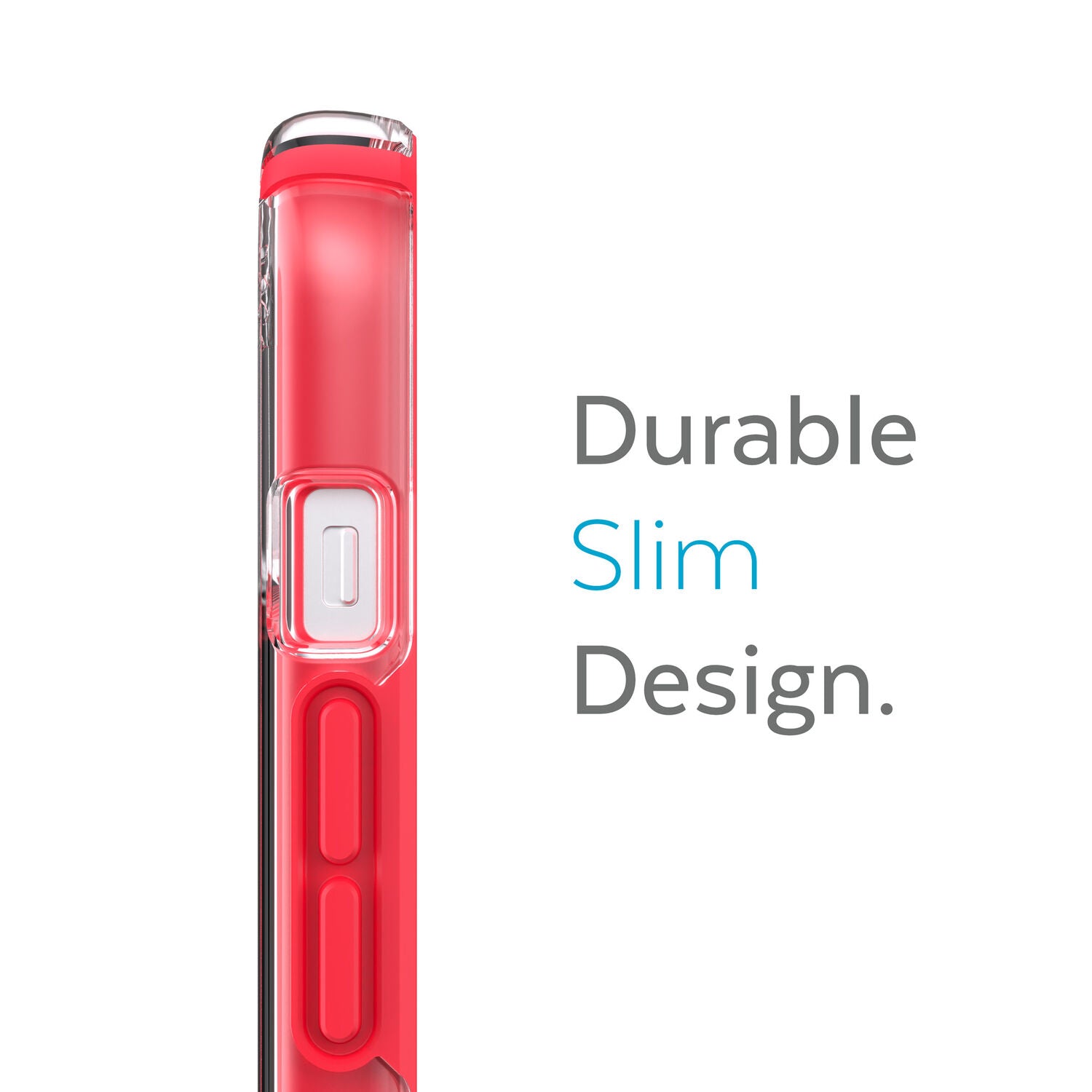 Speck Presidio Perfect Clear Impact Geometry Case iPhone 13 Pro Max 6.7 Red