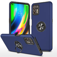 Load image into Gallery viewer, Rugged &amp; Protective Armor Case Moto G9 Plus &amp; Ring Holder - Blue